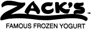 Zack's Famous Frozen Yogurt
